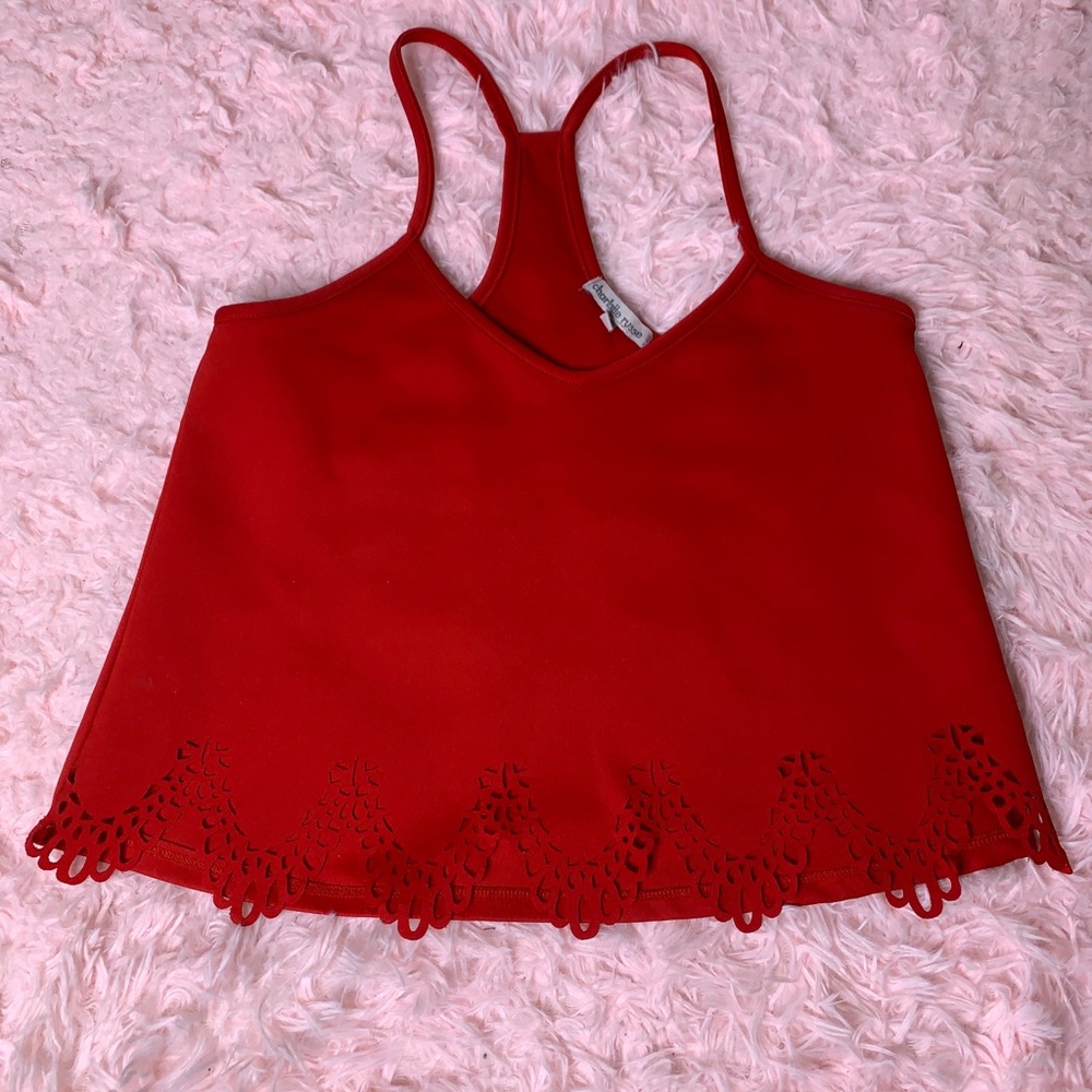 Red Tank Crop Top - Picture 4 of 5